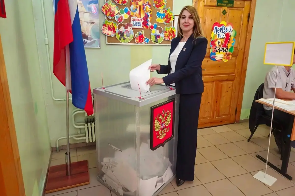 Марина Андрейчук приняла участие в голосовании на выборах депутатов Госдумы