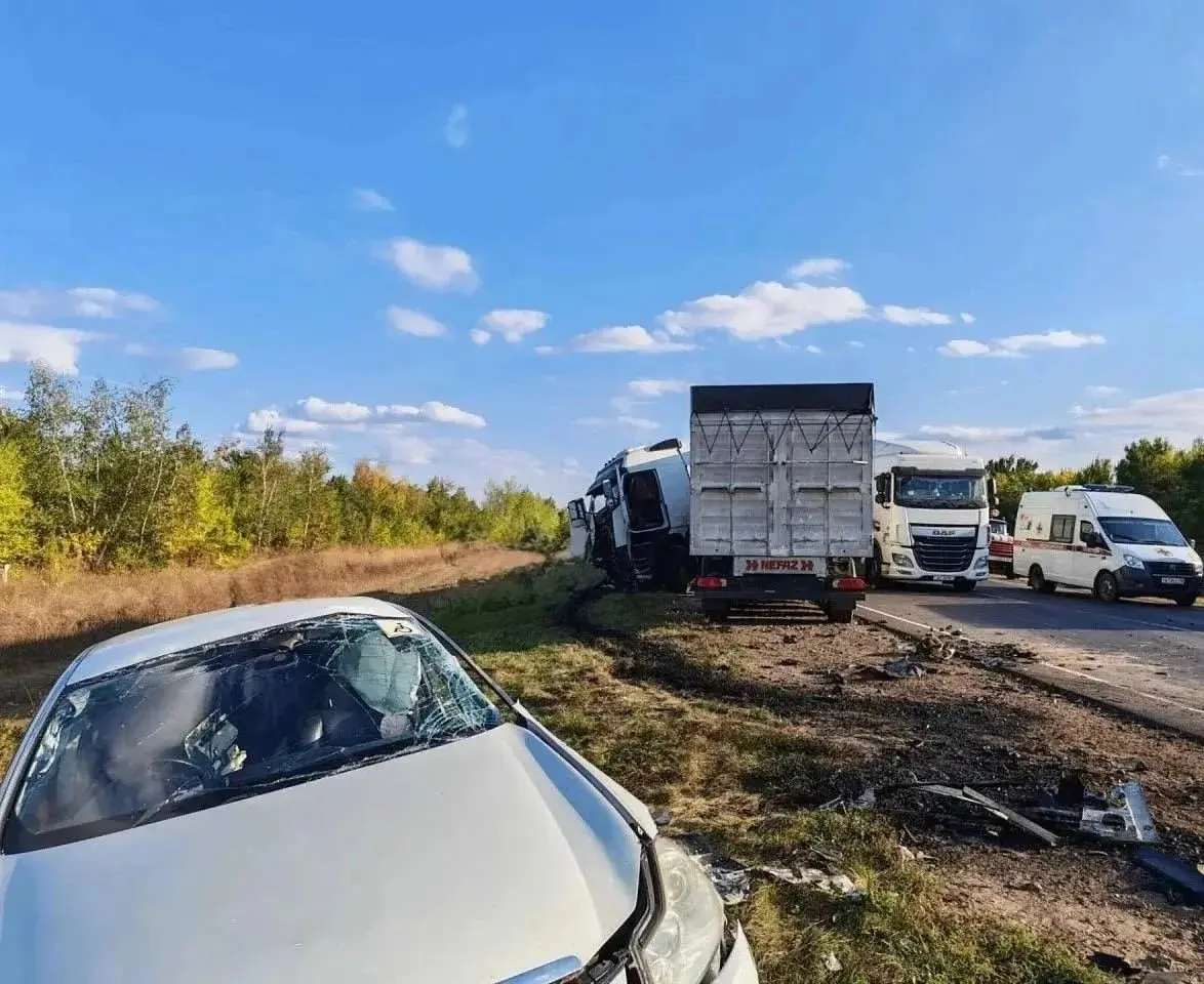 BMW столкнулся с тремя встречными авто на трассе в Воронежской области: один человек погиб, двое пострадали