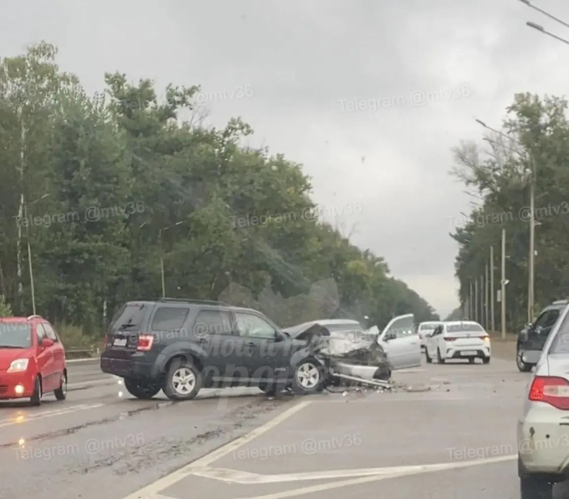 Пострадавшего в ДТП зажало в машине на въезде в Воронеж